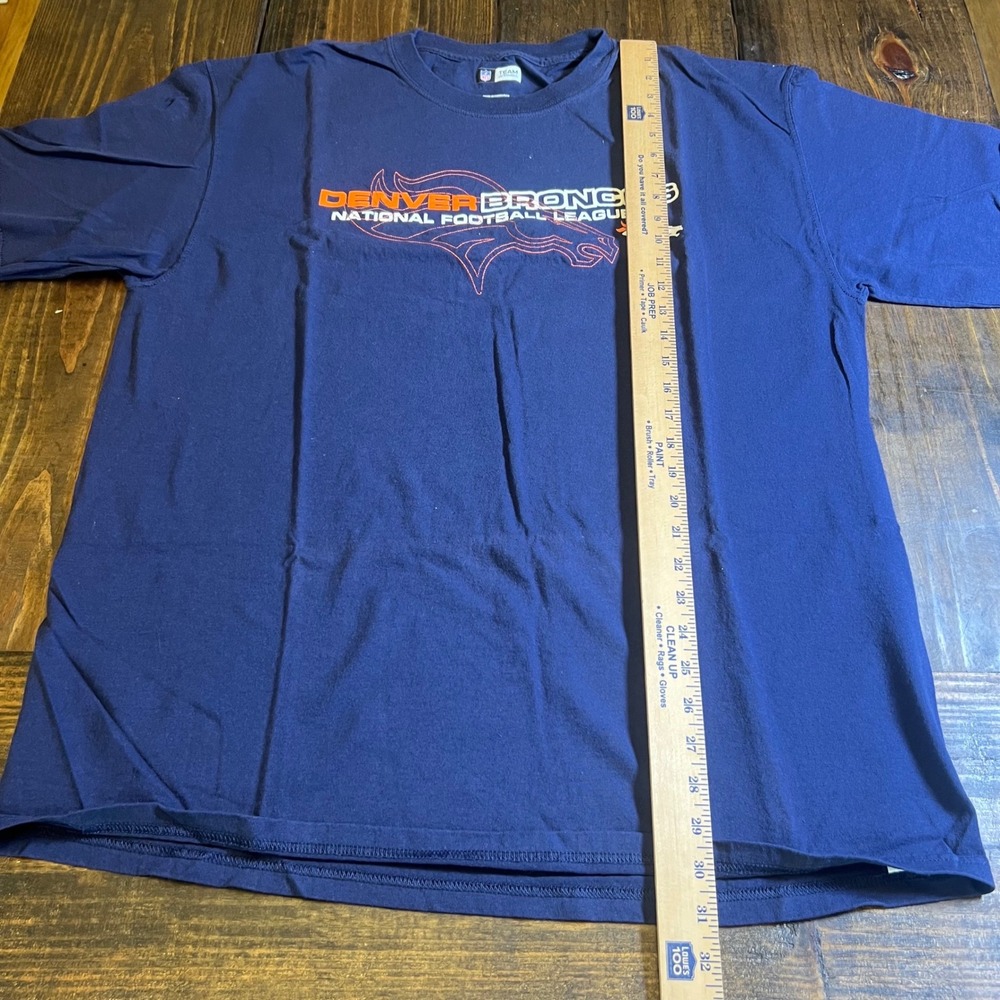 NFL Team Apparel Denver Broncos T-Shirt Mens XL Navy Blue Graphic Short Sleeve - Picture 3 of 6